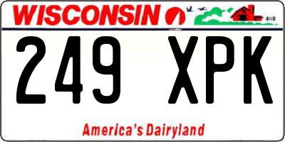 WI license plate 249XPK