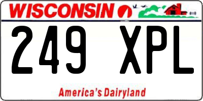 WI license plate 249XPL