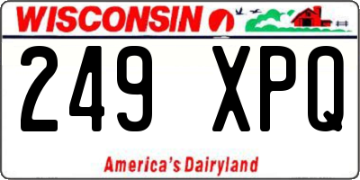 WI license plate 249XPQ
