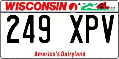 WI license plate 249XPV
