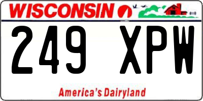 WI license plate 249XPW