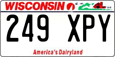 WI license plate 249XPY