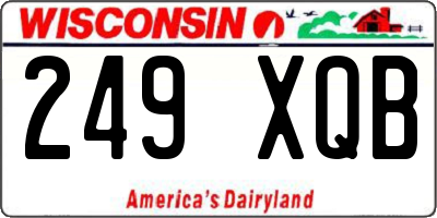 WI license plate 249XQB