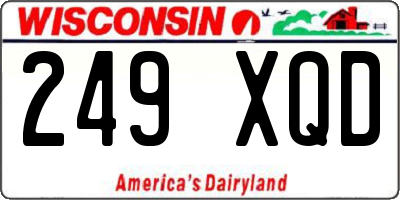 WI license plate 249XQD