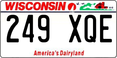 WI license plate 249XQE