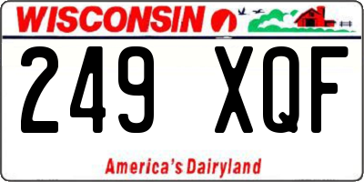 WI license plate 249XQF