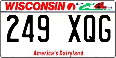 WI license plate 249XQG