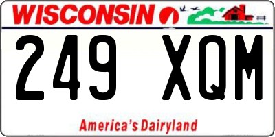 WI license plate 249XQM
