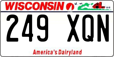 WI license plate 249XQN