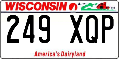 WI license plate 249XQP