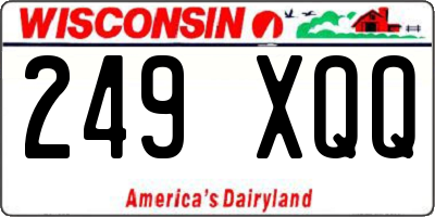 WI license plate 249XQQ