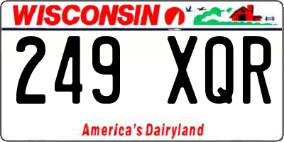 WI license plate 249XQR
