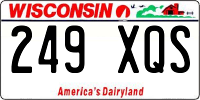 WI license plate 249XQS