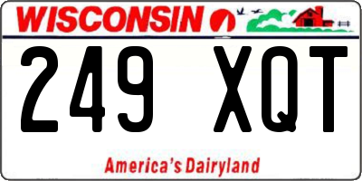 WI license plate 249XQT