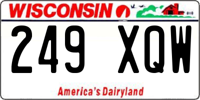 WI license plate 249XQW