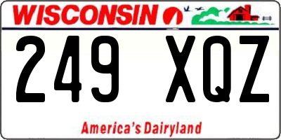 WI license plate 249XQZ