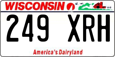 WI license plate 249XRH