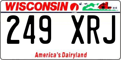 WI license plate 249XRJ