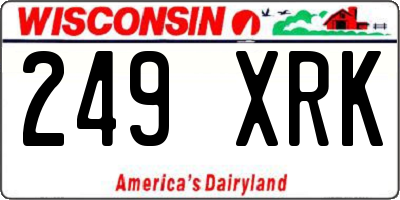WI license plate 249XRK