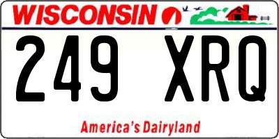 WI license plate 249XRQ