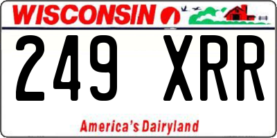 WI license plate 249XRR