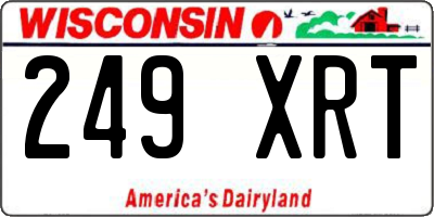 WI license plate 249XRT