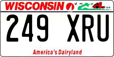 WI license plate 249XRU