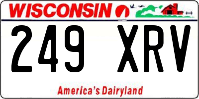 WI license plate 249XRV
