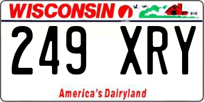 WI license plate 249XRY
