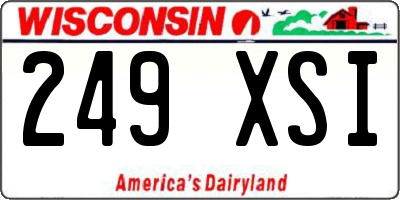 WI license plate 249XSI