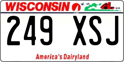 WI license plate 249XSJ