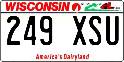 WI license plate 249XSU