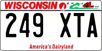 WI license plate 249XTA