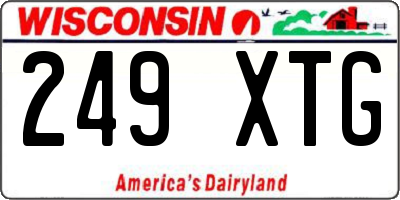 WI license plate 249XTG