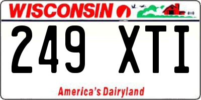 WI license plate 249XTI