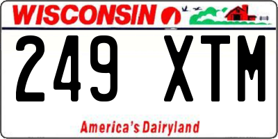 WI license plate 249XTM