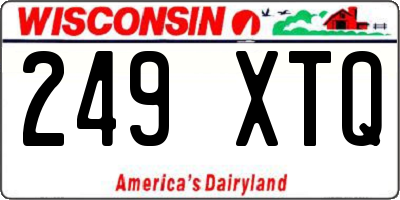 WI license plate 249XTQ