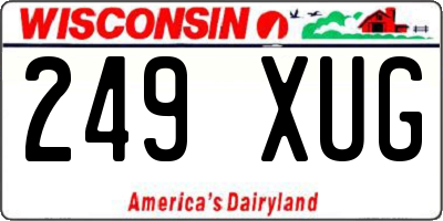 WI license plate 249XUG