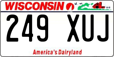WI license plate 249XUJ