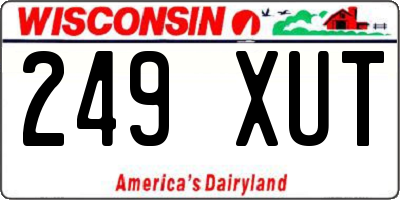 WI license plate 249XUT