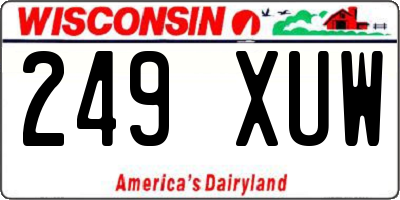 WI license plate 249XUW