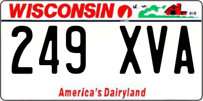 WI license plate 249XVA