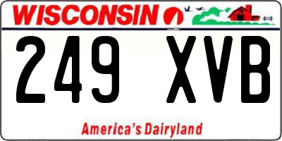 WI license plate 249XVB