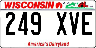 WI license plate 249XVE