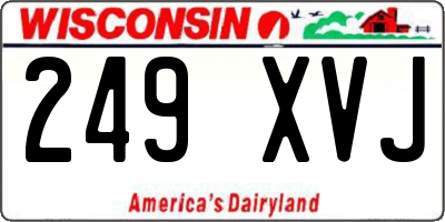 WI license plate 249XVJ