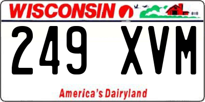 WI license plate 249XVM