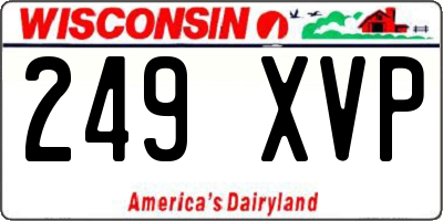 WI license plate 249XVP