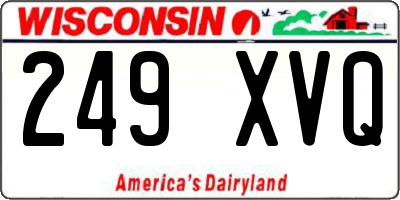 WI license plate 249XVQ