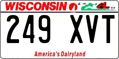 WI license plate 249XVT