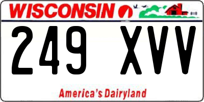 WI license plate 249XVV